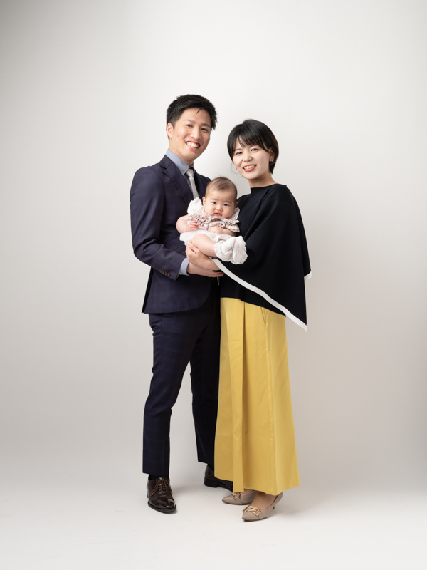 お宮参り家族写真