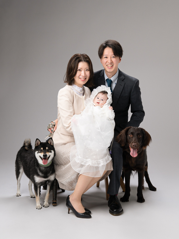 お宮参り家族写真