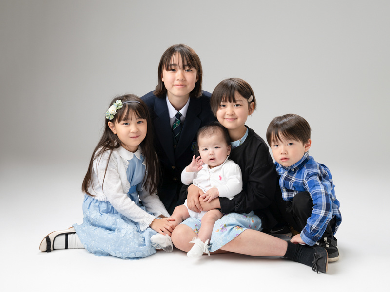 お宮参り家族写真